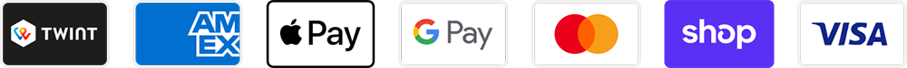 Zahlungsmethoden im Outlet Shop Schweiz: Mastercard, Visa, Amex, TWINT, Apple Pay, Google Pay