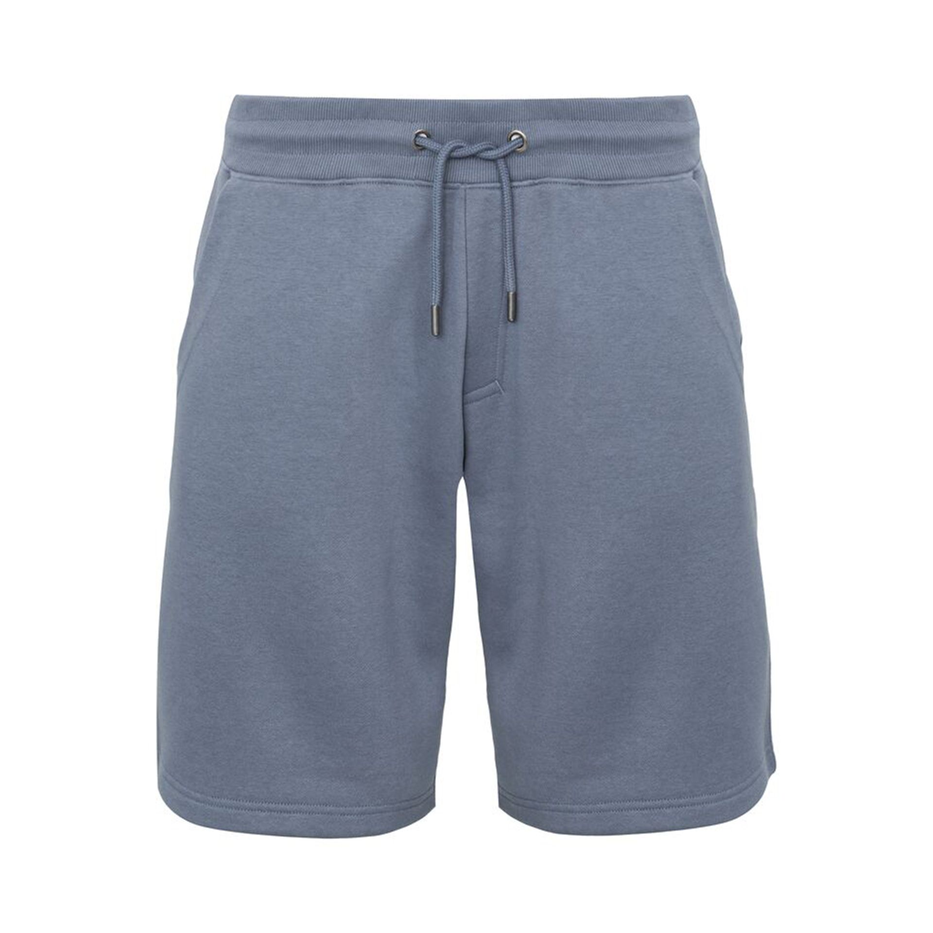Unisex Sweatshorts Key Shorts in Blaugrau mit Seitentaschen, Vorderansicht