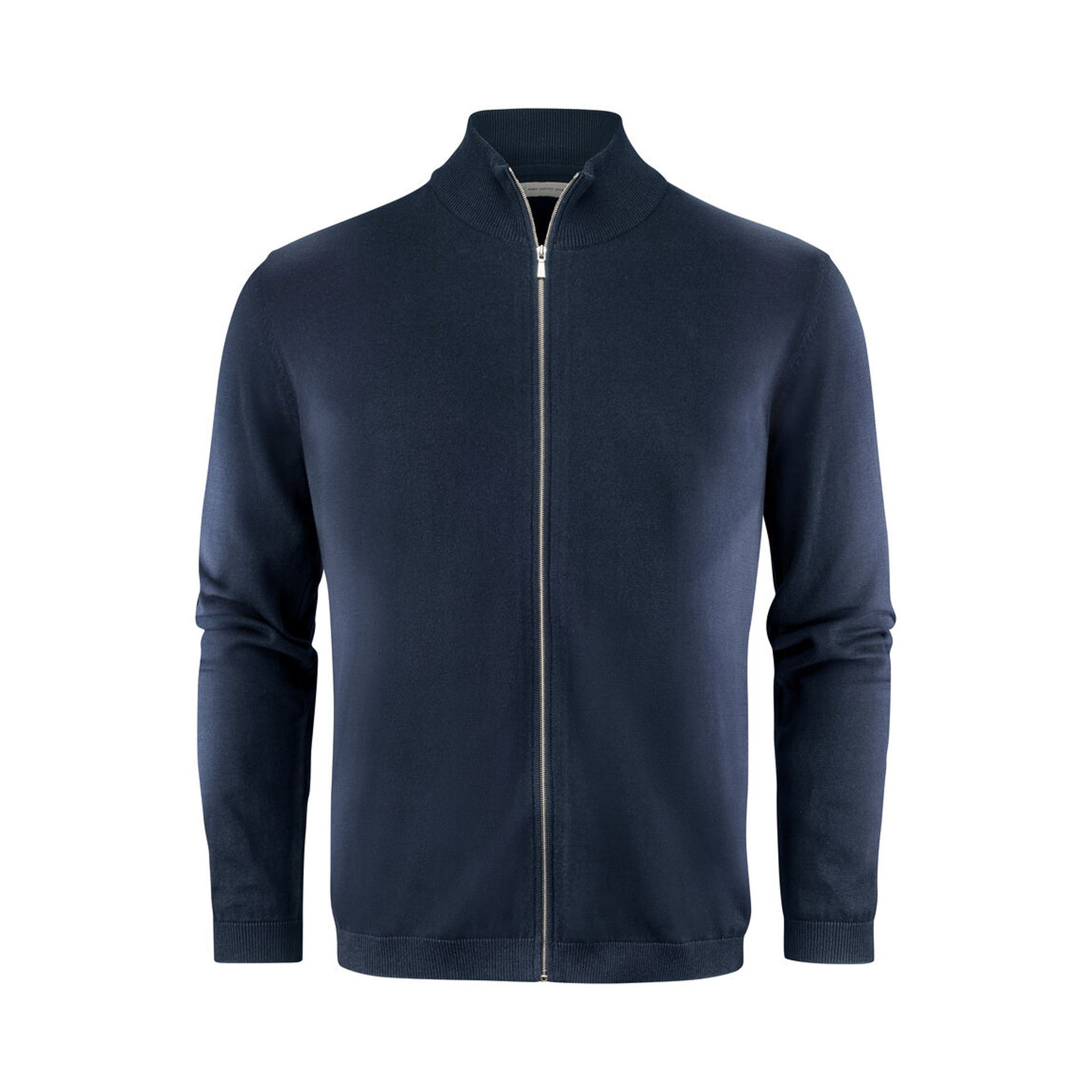Strickjacke Herren Ashland in Marine mit Metallreissverschluss, Vorderansicht