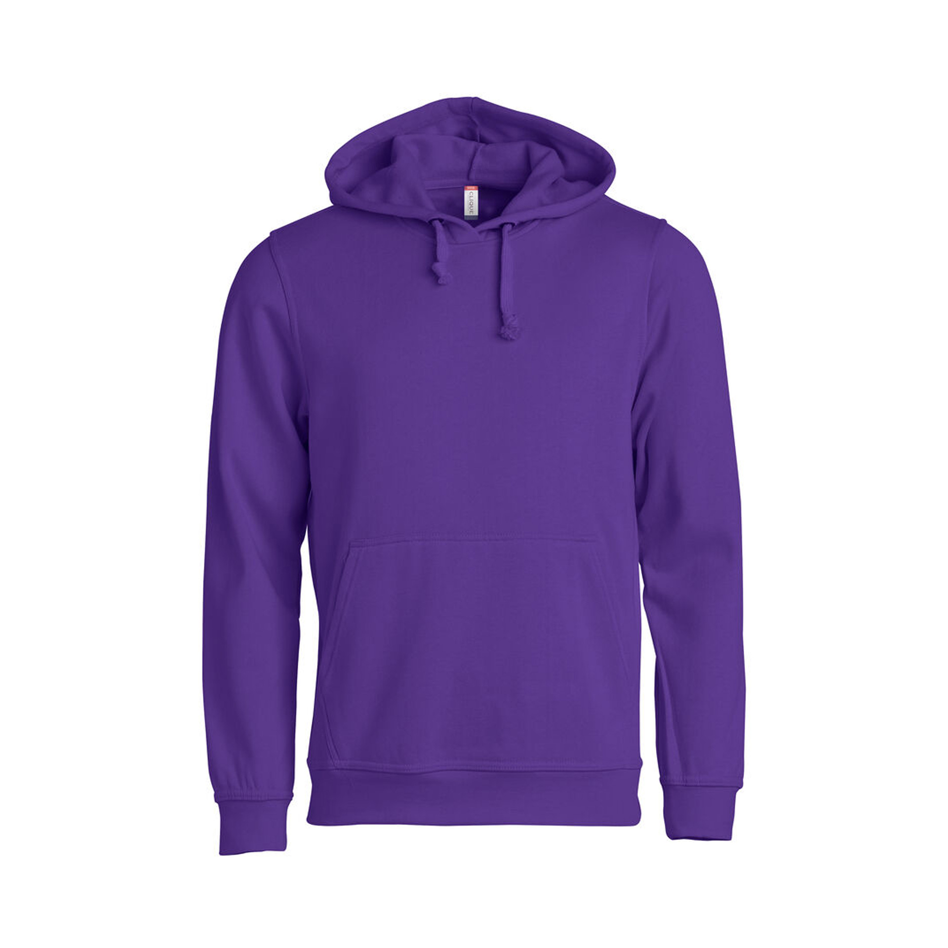 Hoodie Unisex Basic Hoody in Lila mit Kängurutasche, Vorderansicht