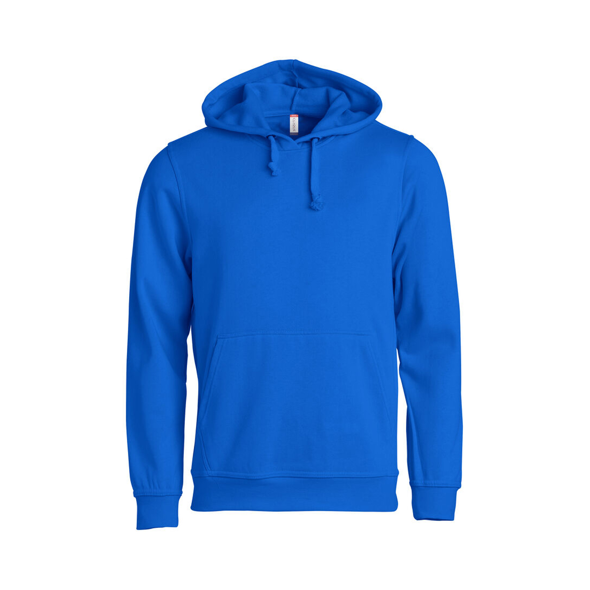 Hoodie Unisex Basic Hoody in Royal Blau mit Kängurutasche, Vorderansicht
