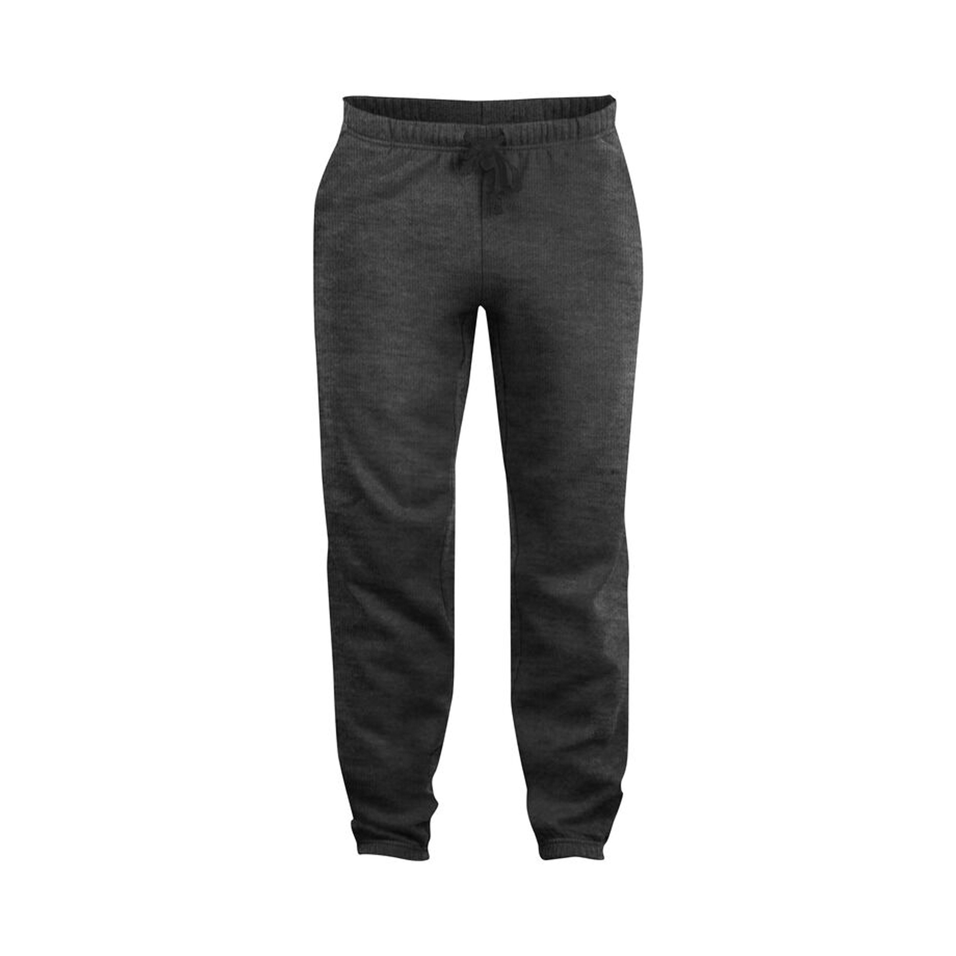 Jogginghose Unisex Basic Pants in Anthrazitmeliert mit Seitentaschen, Vorderansicht