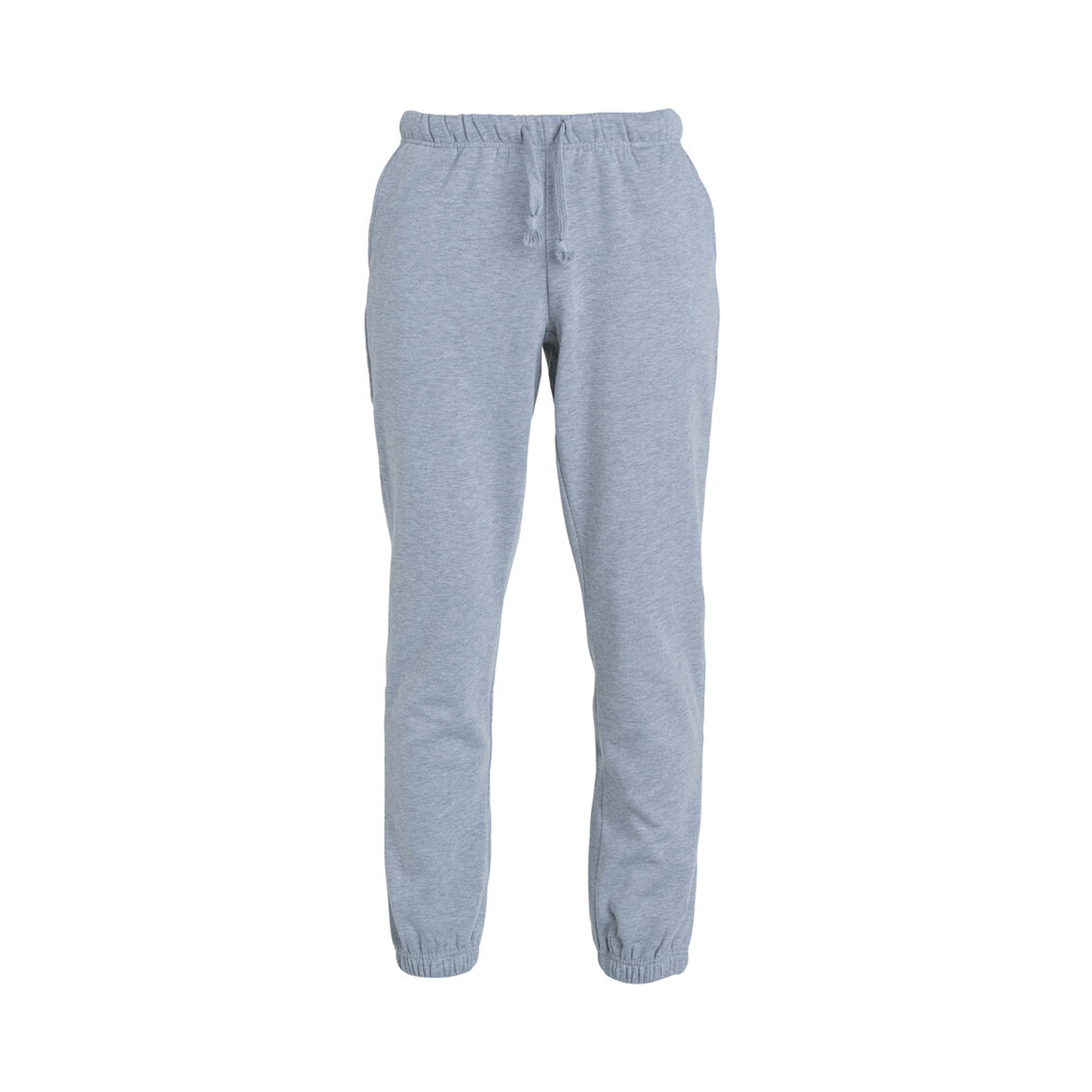 Jogginghose Unisex Basic Pants in Graumeliert mit Seitentaschen, Vorderansicht