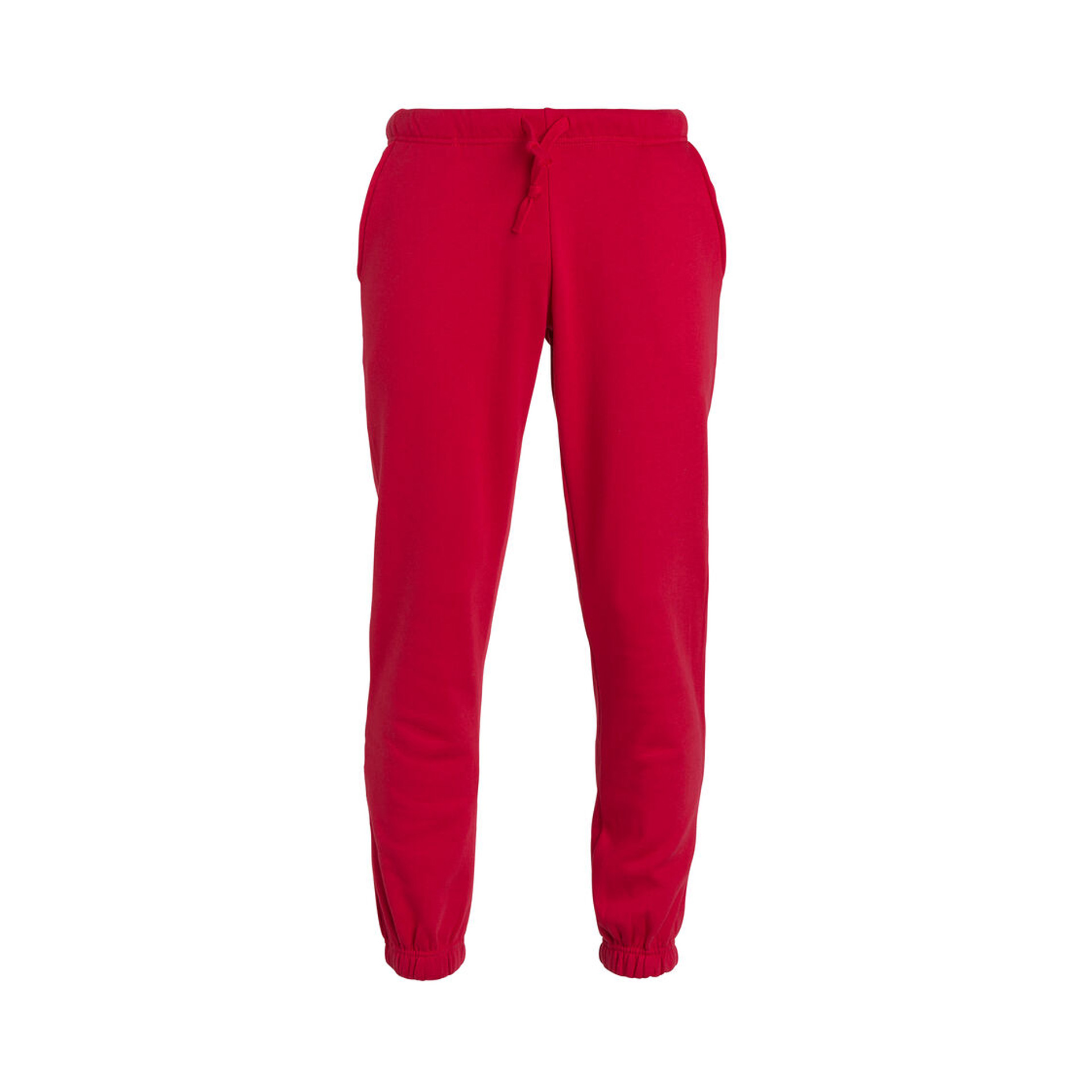 Jogginghose Unisex Basic Pants in Rot mit Seitentaschen, Vorderansicht