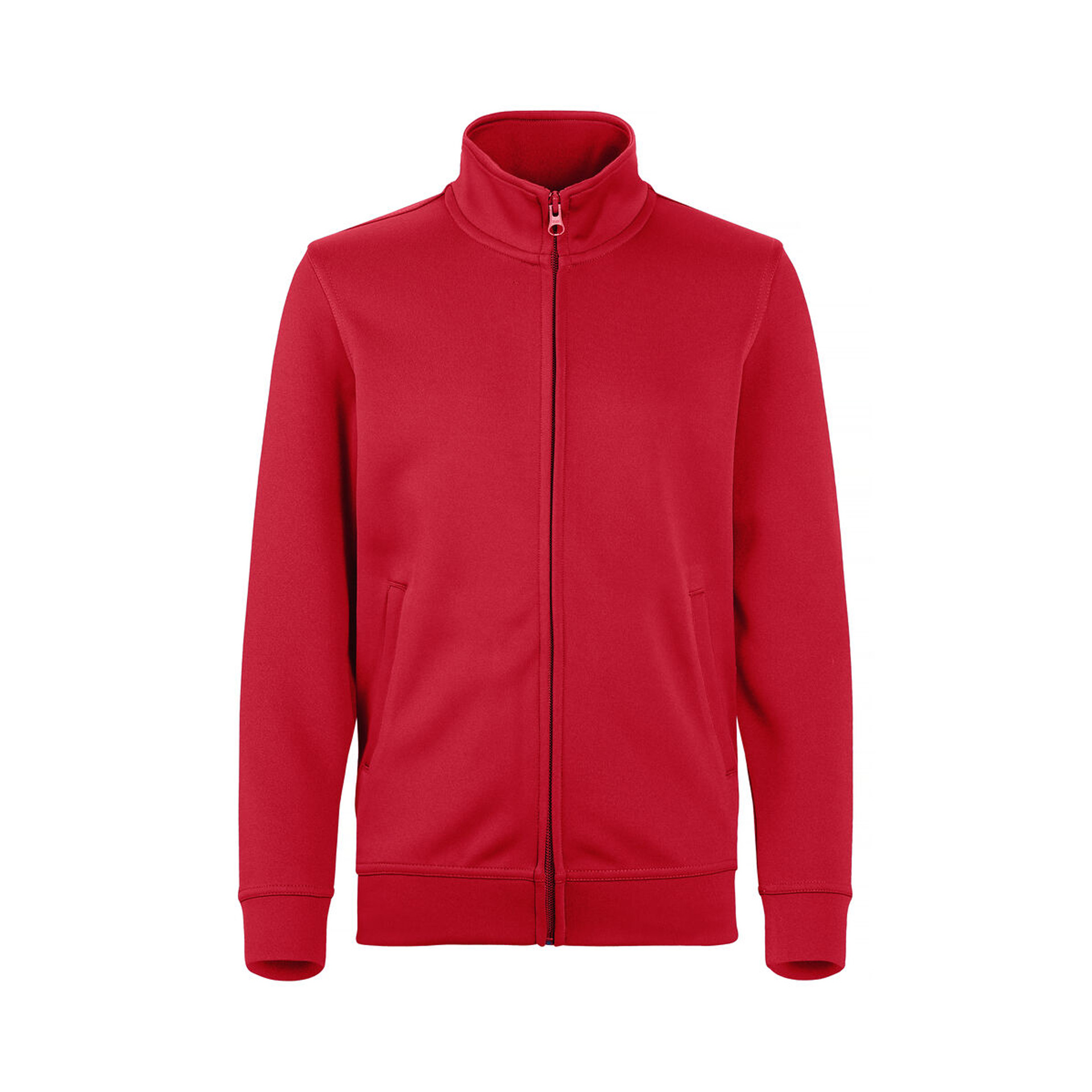 Kinderpullover Basic Active Cardigan in Rot mit Reissverschluss, Vorderansicht