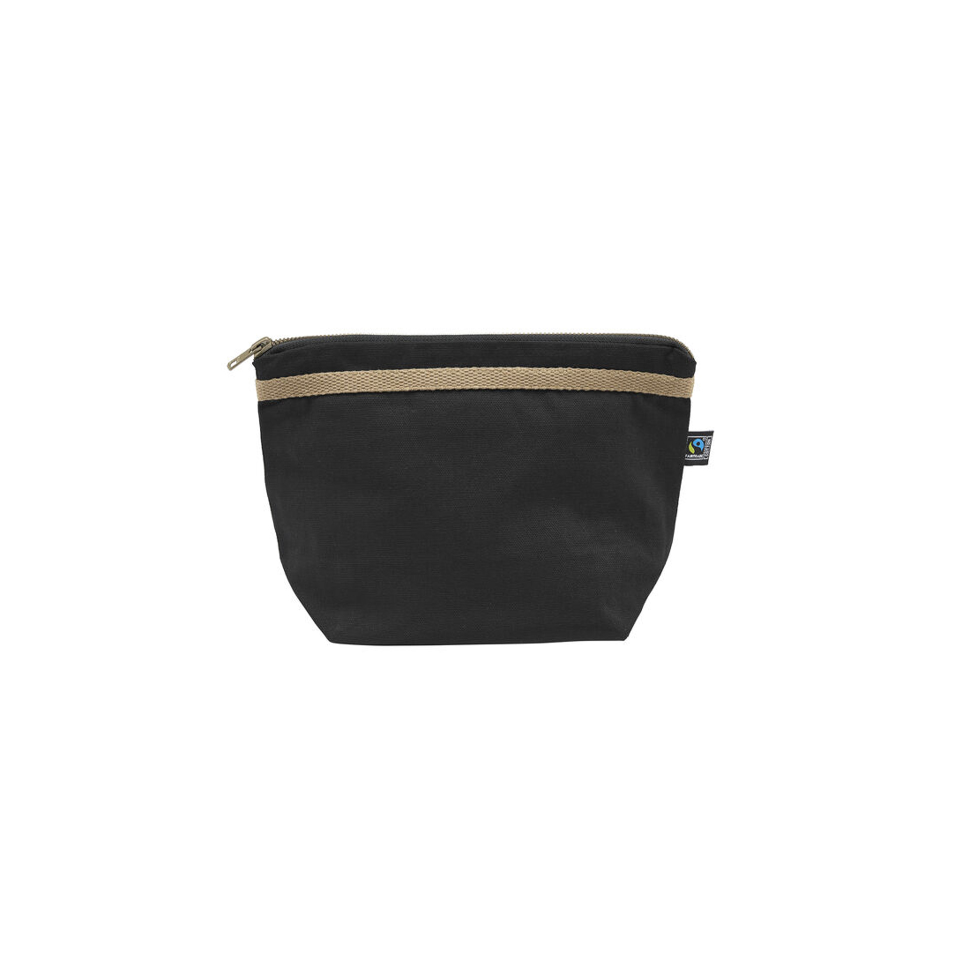 Unisex Kulturbeutel Canvas Toilet Case in Schwarz aus Bio-Baumwolle, Vorderansicht