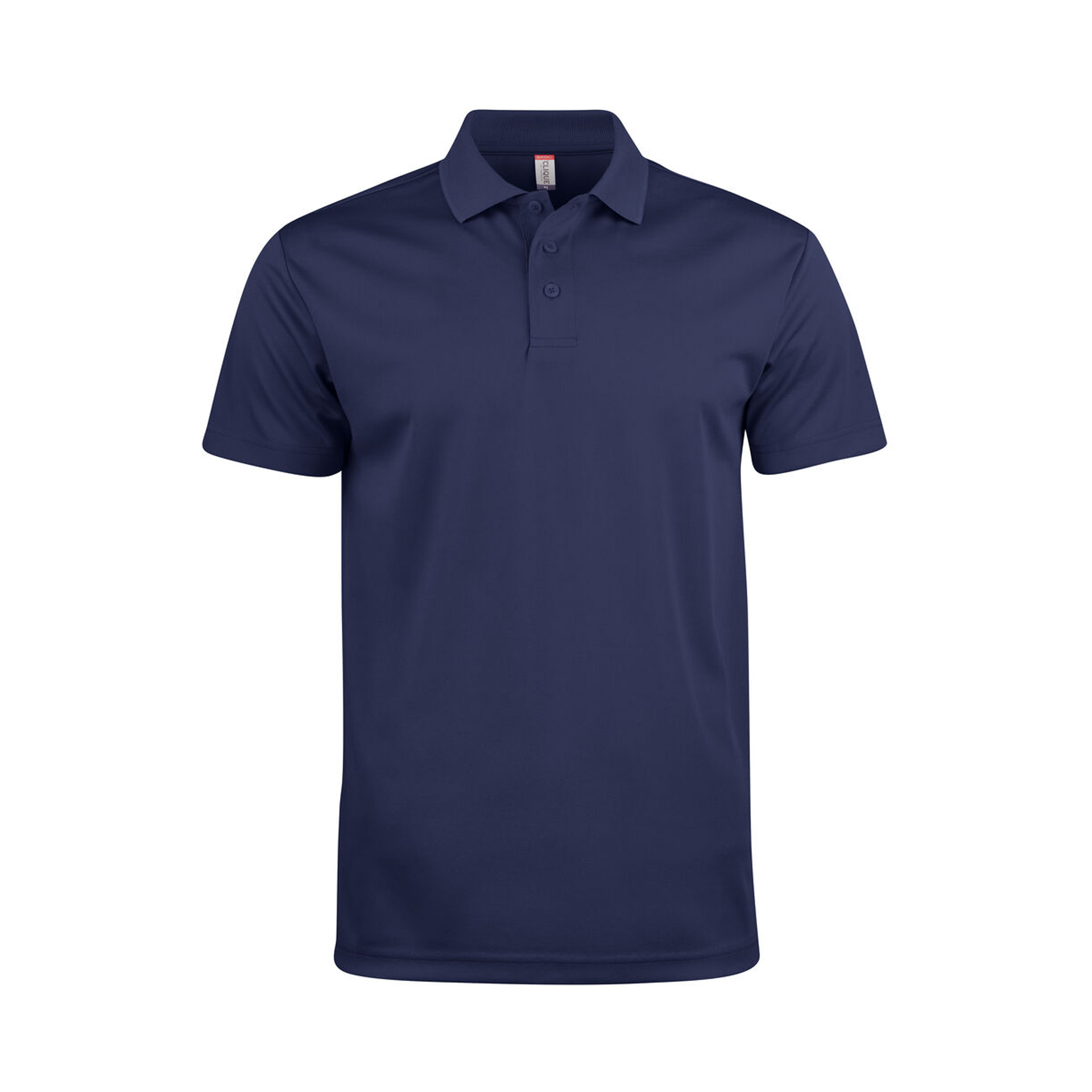Poloshirt Unisex Basic Active Polo in Dunkelmarine aus Piqué, Vorderansicht
