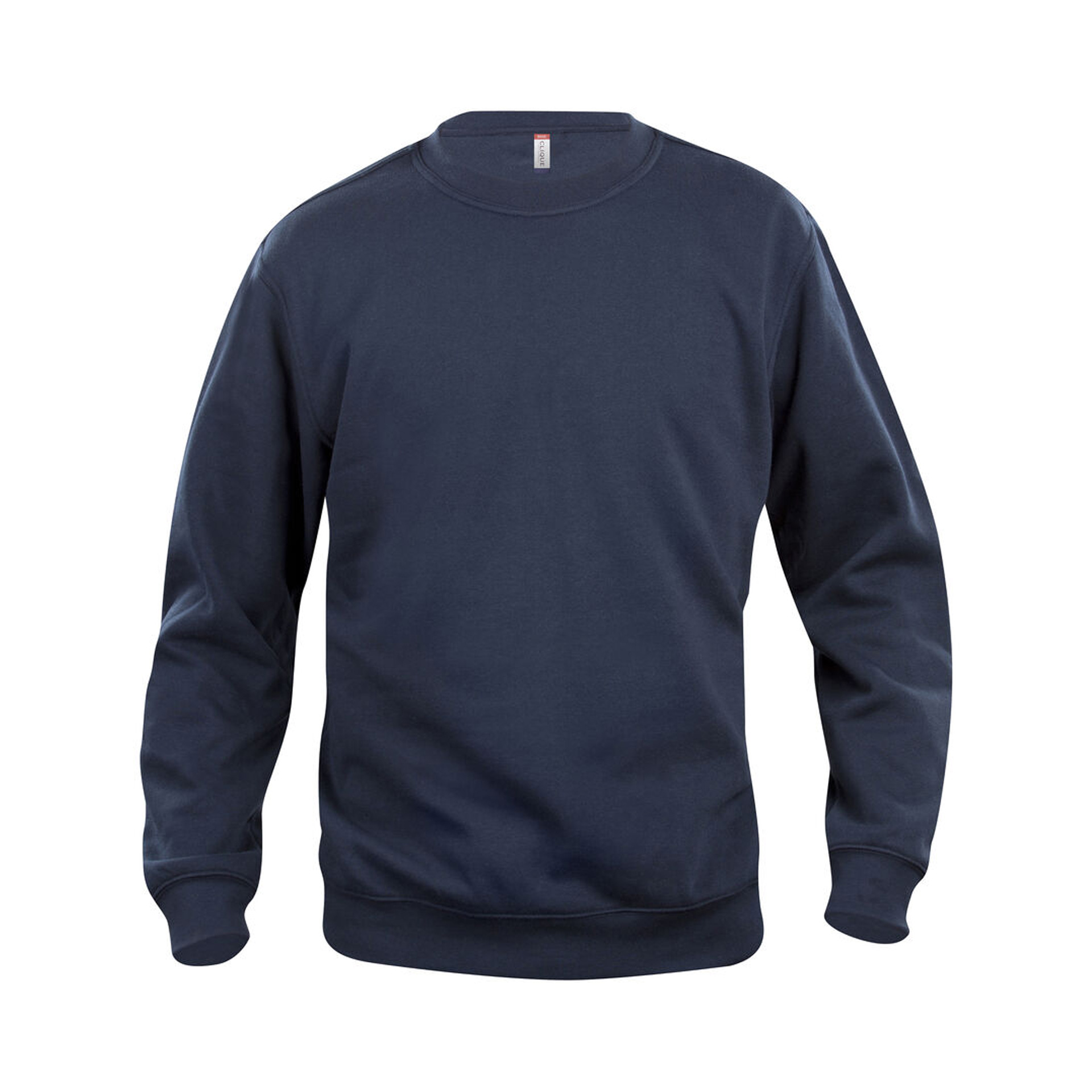 Unisex Sweatshirt Basic Roundneck in Dunkelmarine mit Rundhals, Vorderansicht