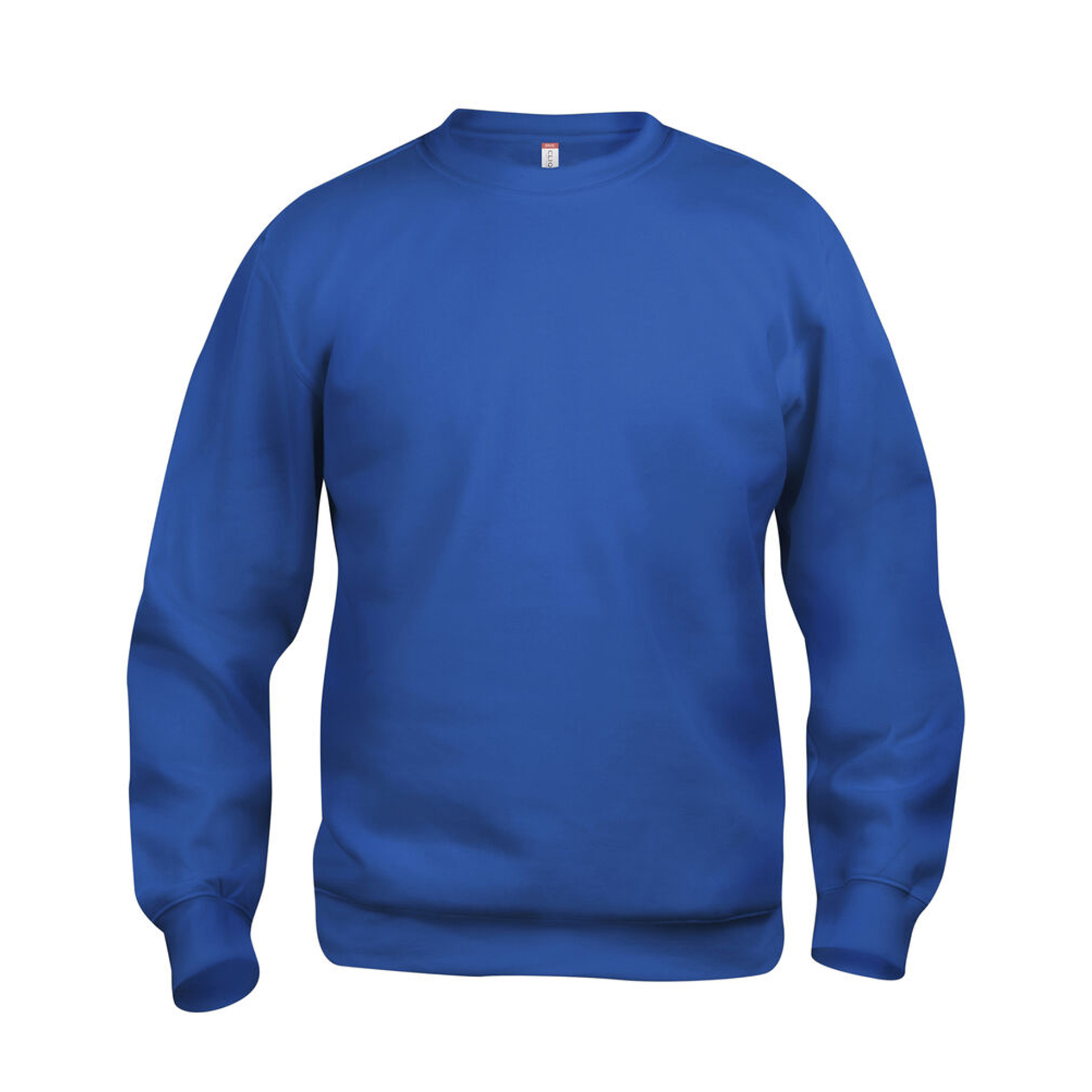 Unisex Sweatshirt Basic Roundneck in Royal Blau mit Rundhals, Vorderansicht