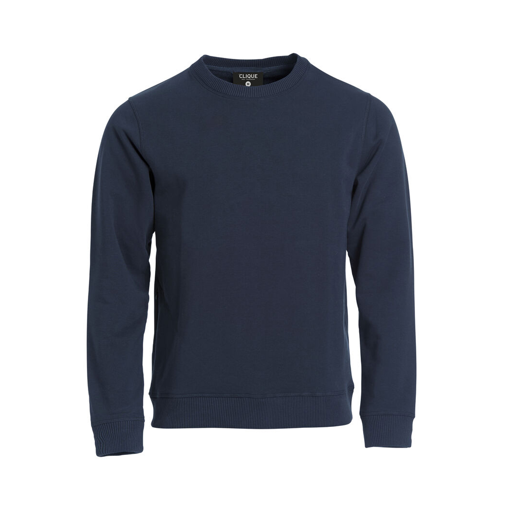 Unisex Sweatshirt Classic Roundneck in Dunkelmarine mit Rundhals, Vorderansicht