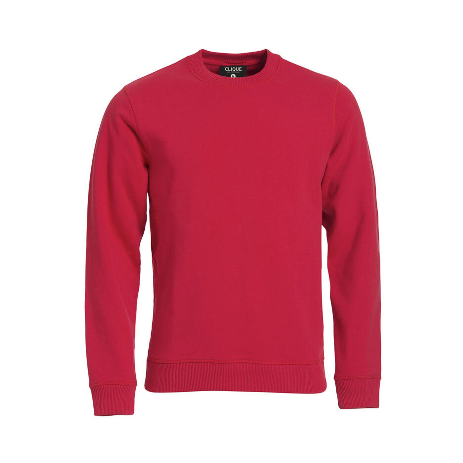 Unisex Sweatshirt Classic Roundneck in Rot mit Rundhals, Vorderansicht