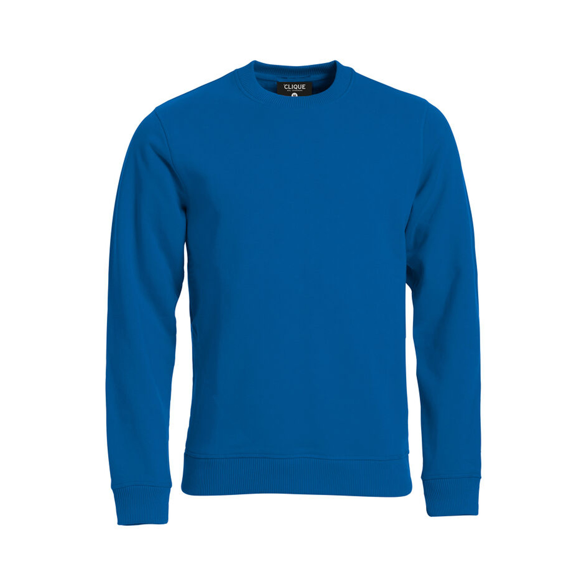 Unisex Sweatshirt Classic Roundneck in Royal Blau mit Rundhals, Vorderansicht