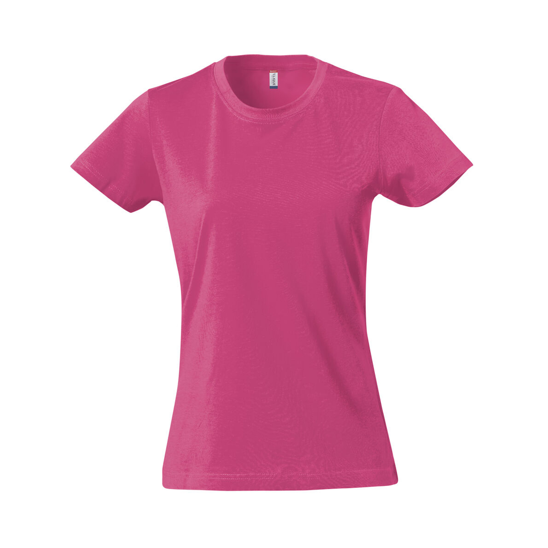 T-Shirt Damen Basic-T in Kirsche aus Baumwolle, Vorderansicht