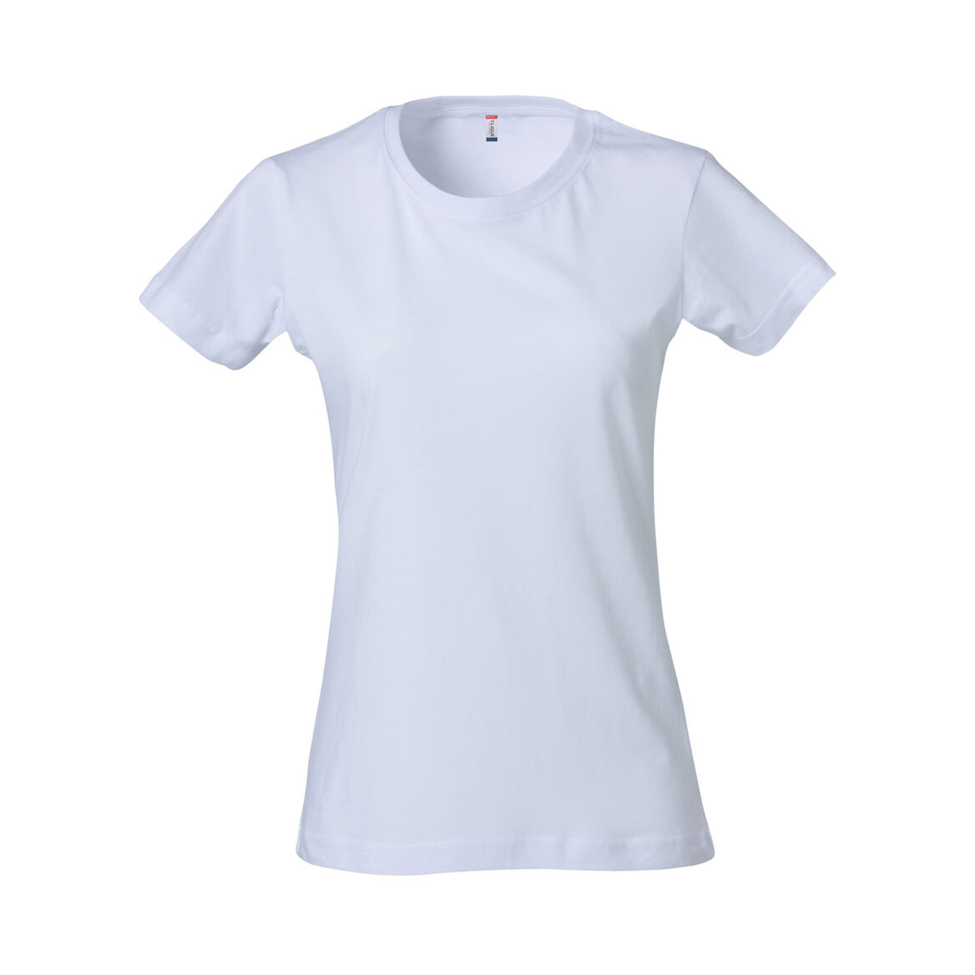 T-Shirt Damen Basic-T in Weiss aus Baumwolle, Vorderansicht