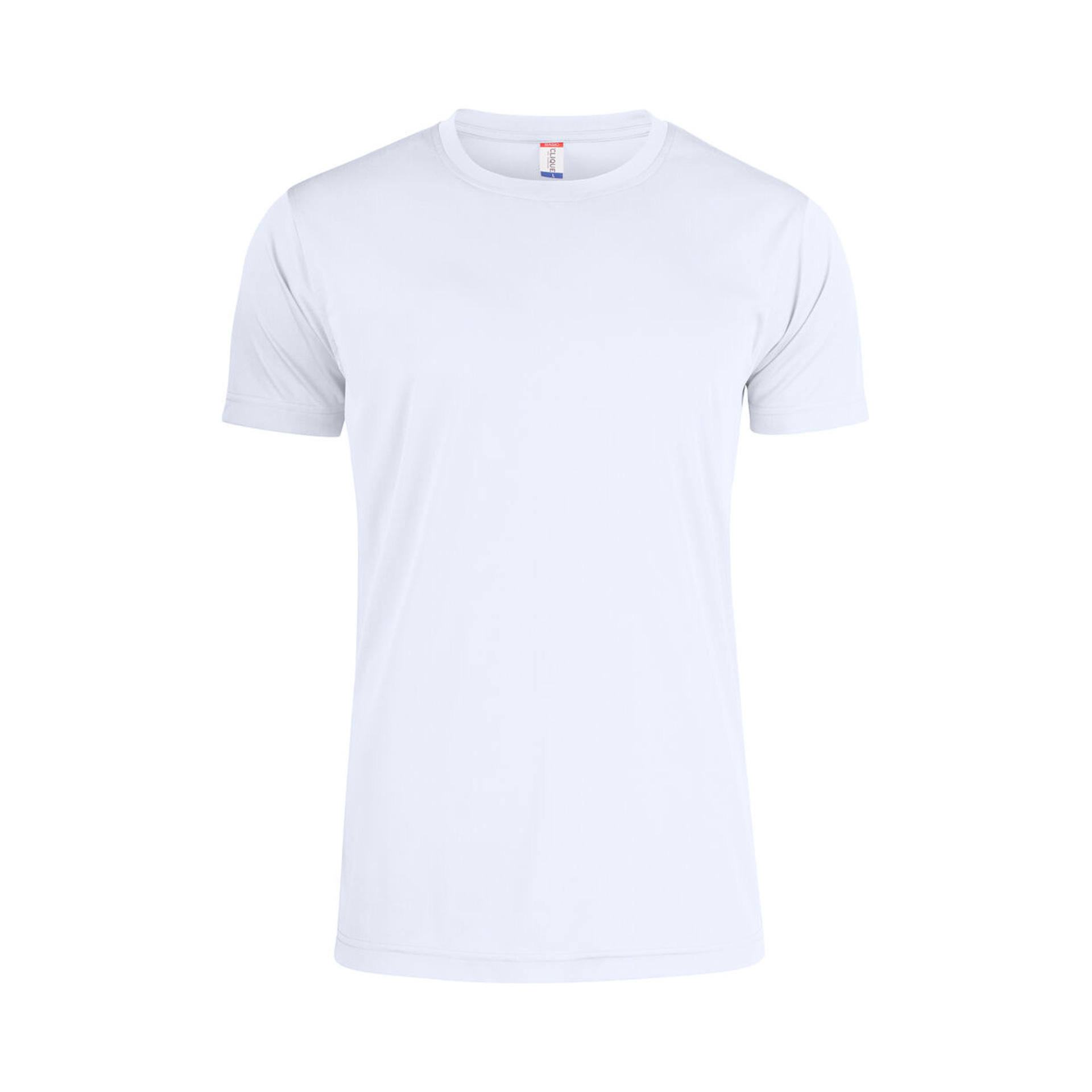 T-Shirt Herren Basic Active-T in Weiss aus Interlock, Vorderansicht
