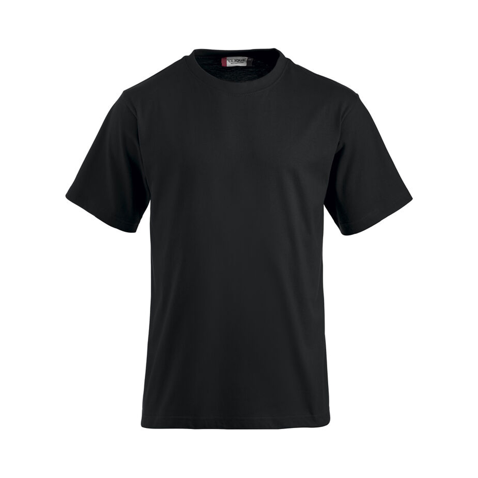 Unisex T-Shirt Classic-T in Schwarz aus Baumwolle, Vorderansicht