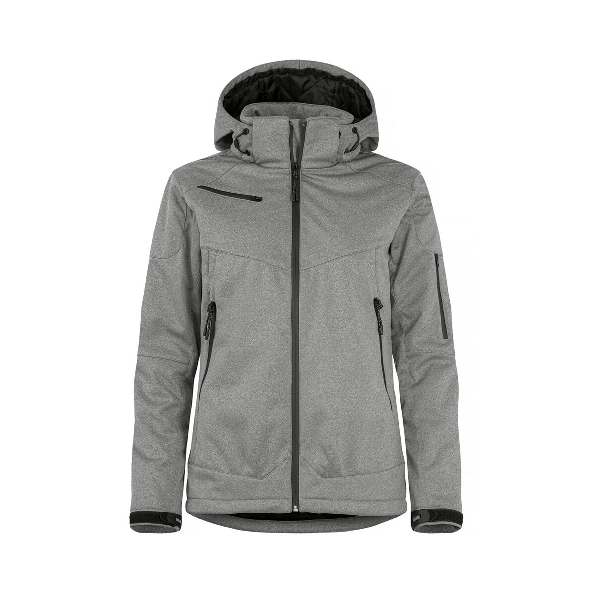 Übergangsjacke Damen Grayland Women in Anthrazitmeliert aus Softshell, Vorderansicht