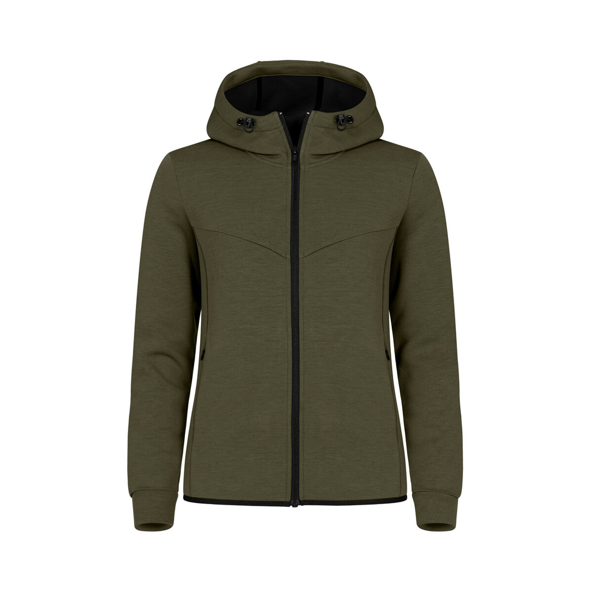 Übergangsjacke Damen Hayden Women in Dunkelgrün mit Kapuze, Vorderansicht