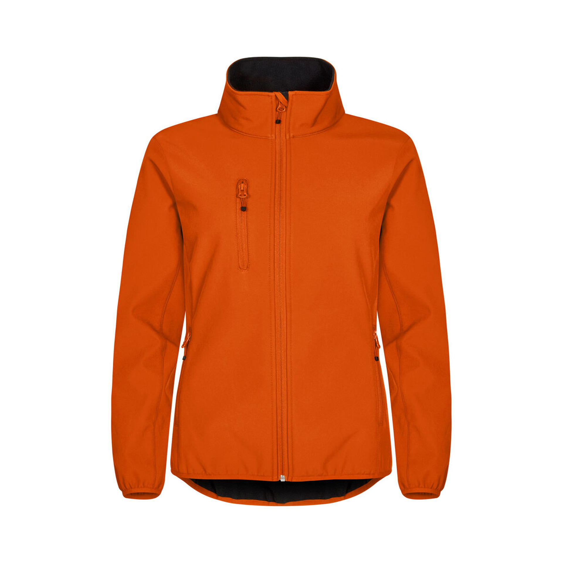 Übergangsjacke Damen Classic Softshell Jacket in Blutorange aus recyceltem Polyester, Vorderansicht