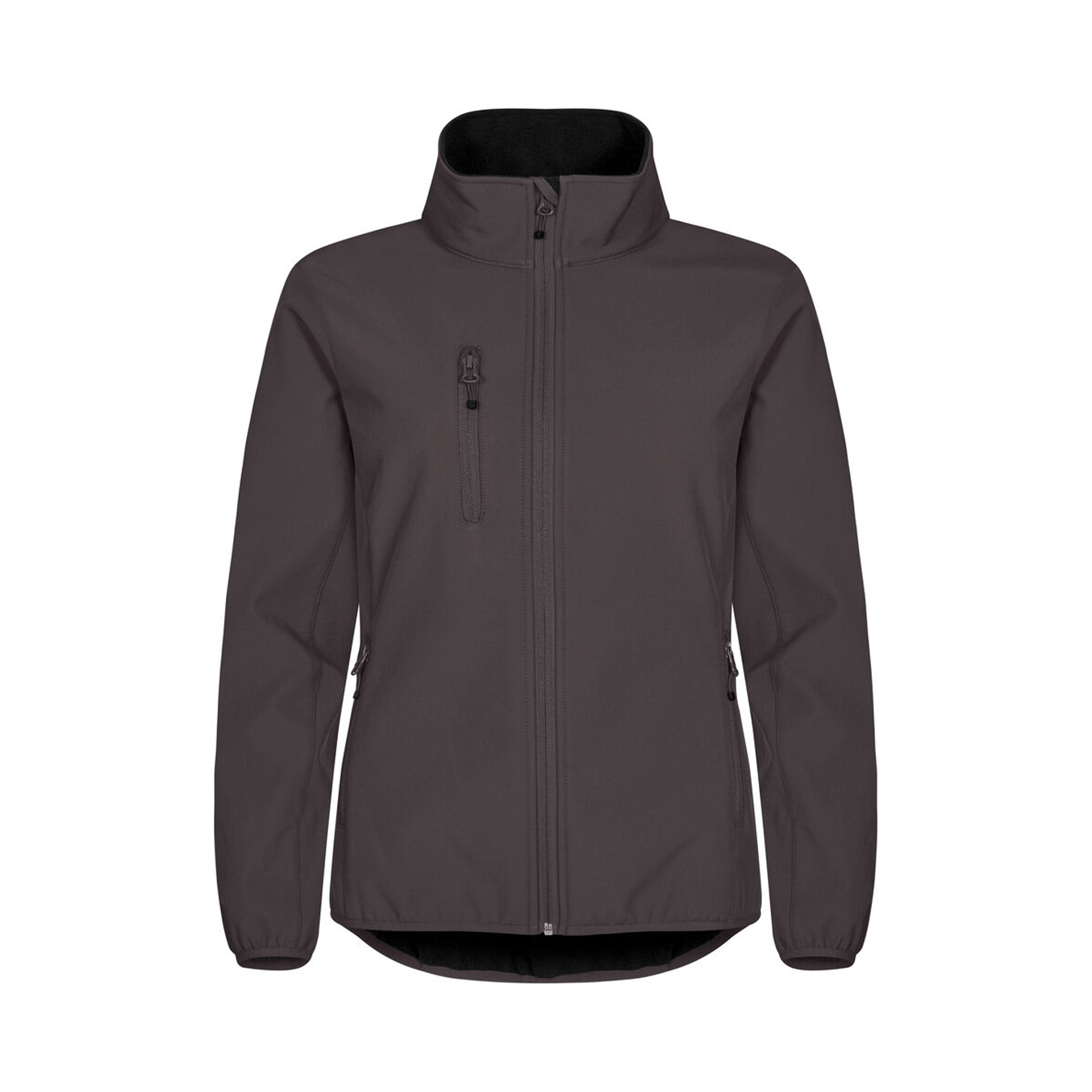 Übergangsjacke Damen Classic Softshell Jacket in Dunkelgrau aus recyceltem Polyester, Vorderansicht