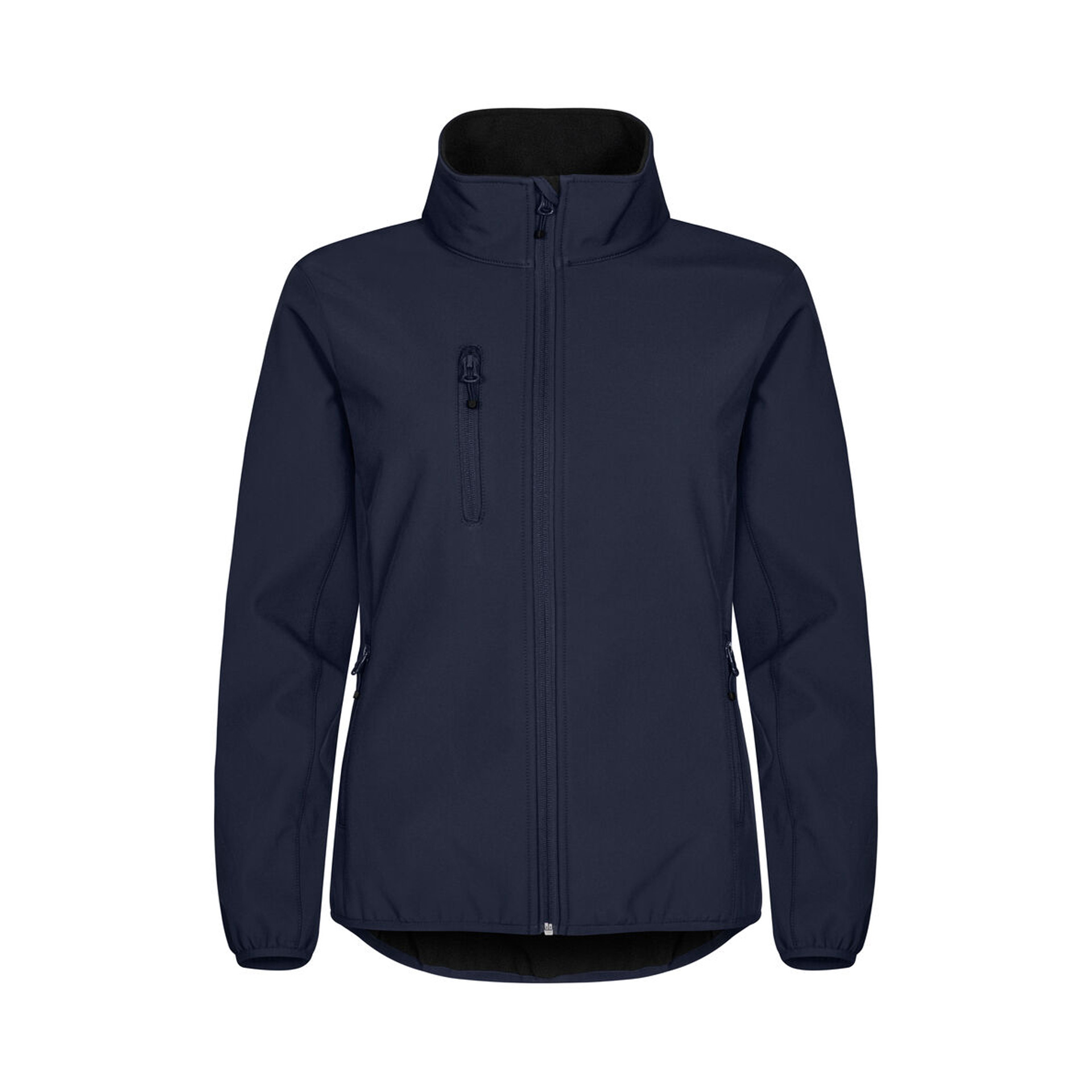Übergangsjacke Damen Classic Softshell Jacket in Dunkelmarine aus recyceltem Polyester, Vorderansicht