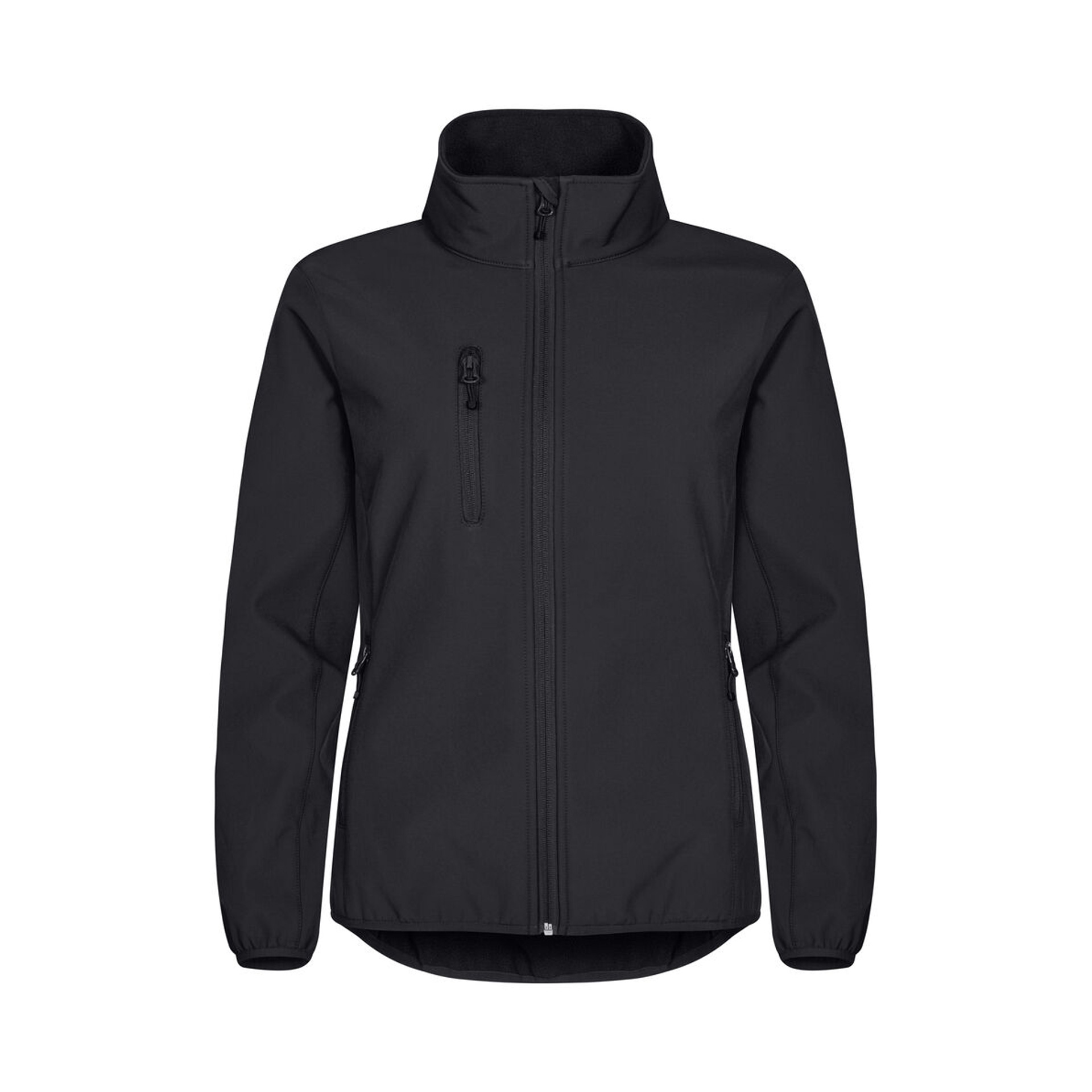 Übergangsjacke Damen Classic Softshell Jacket in Schwarz aus recyceltem Polyester, Vorderansicht