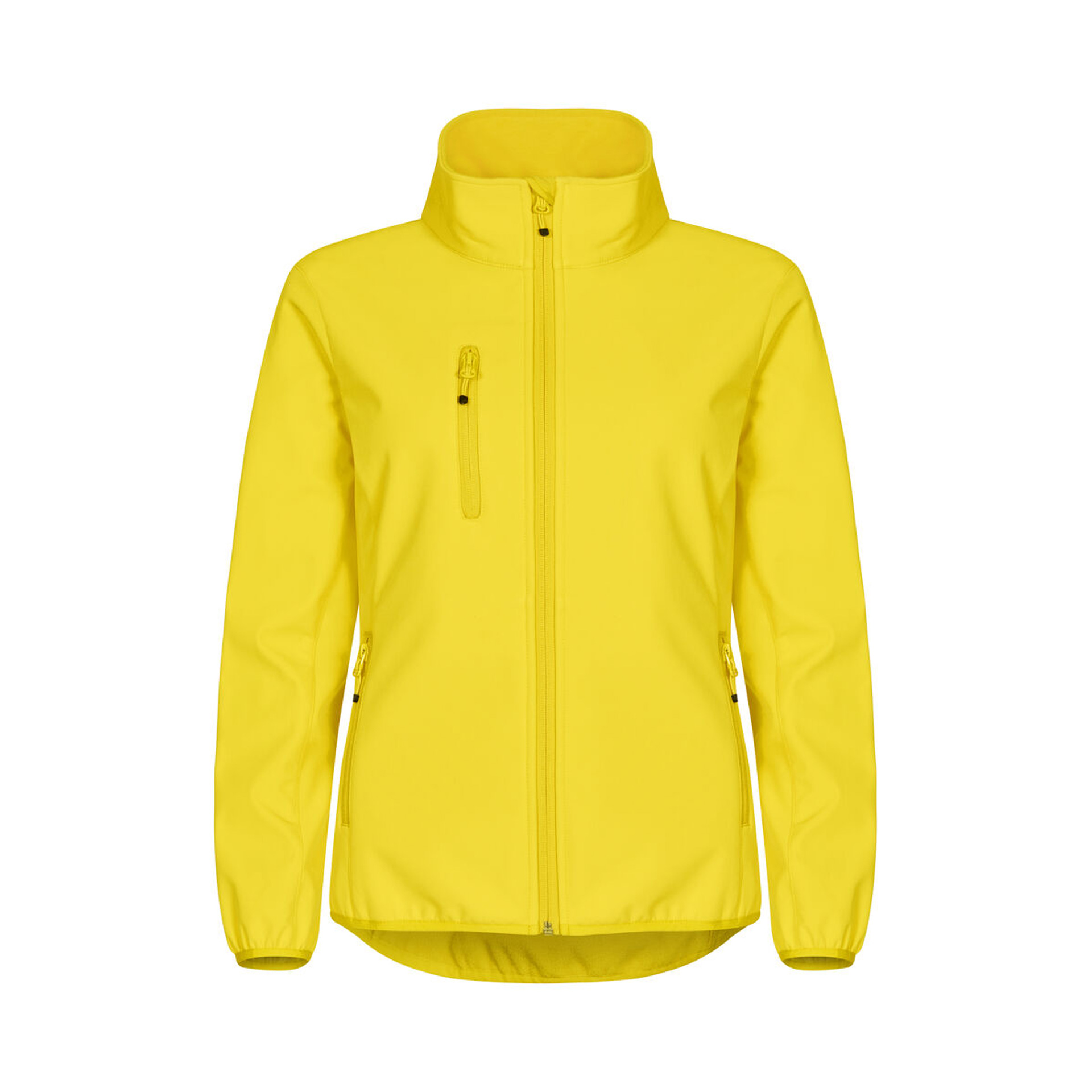 Übergangsjacke Damen Classic Softshell Jacket in Zitrone aus recyceltem Polyester, Vorderansicht
