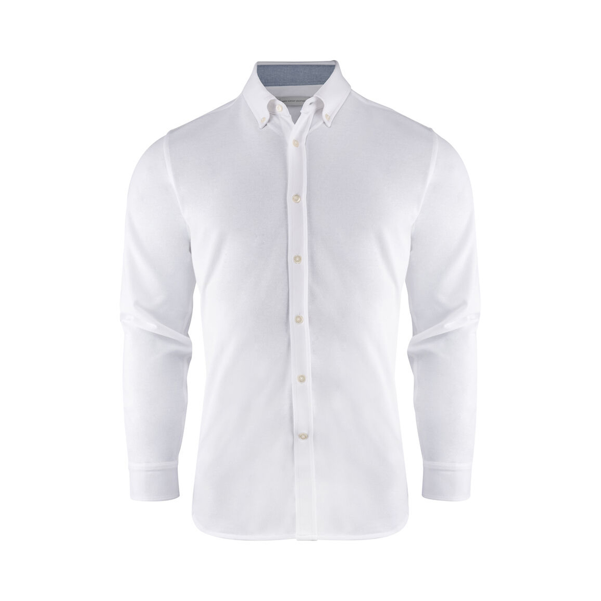 Hemd Herren Burlingham in Weiss im Oxford-Look, Vorderansicht