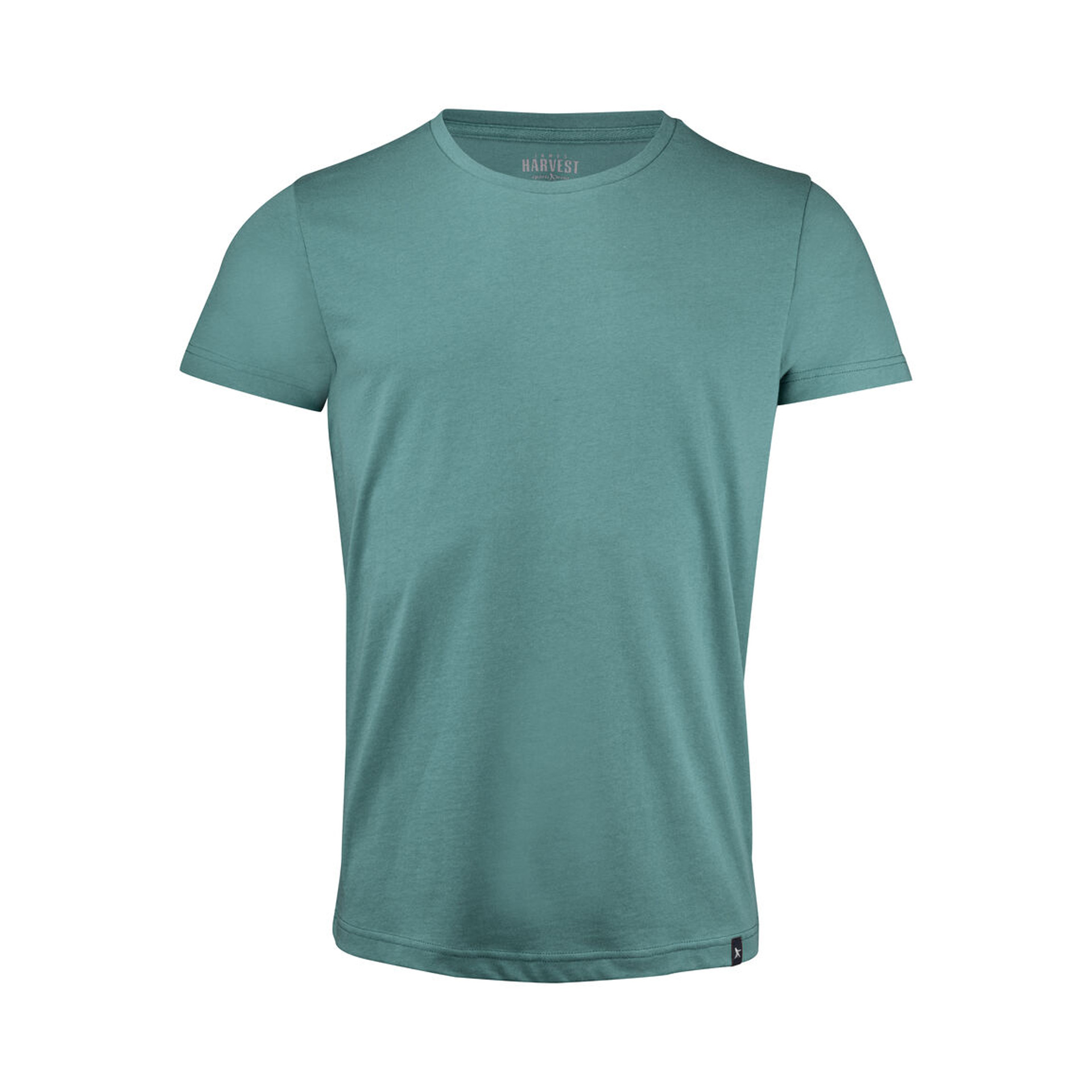 T-Shirt Unisex American U in Altes Türkis mit Rundhals, Vorderansicht