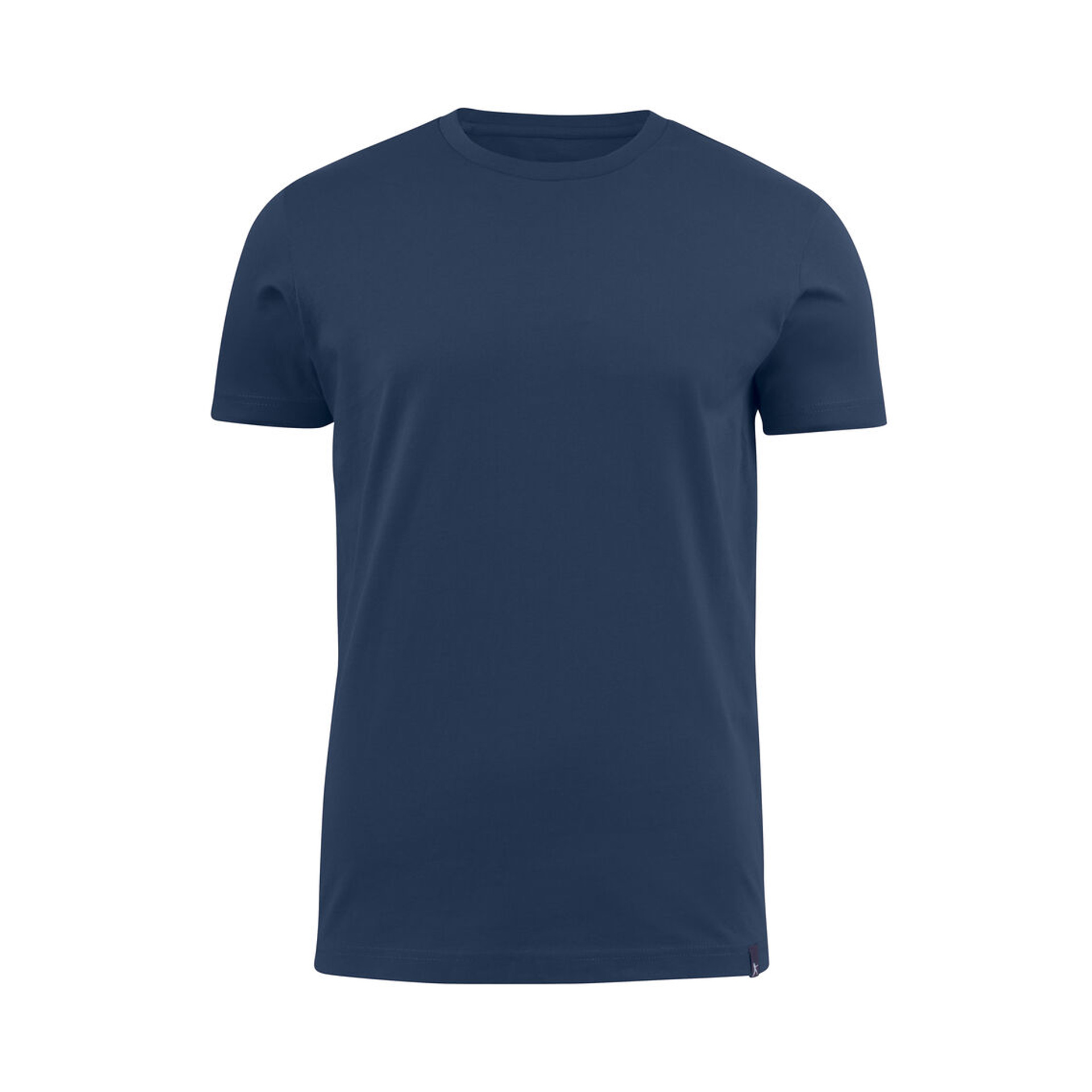 T-Shirt Unisex American U in Vintage blau mit Rundhals, Vorderansicht