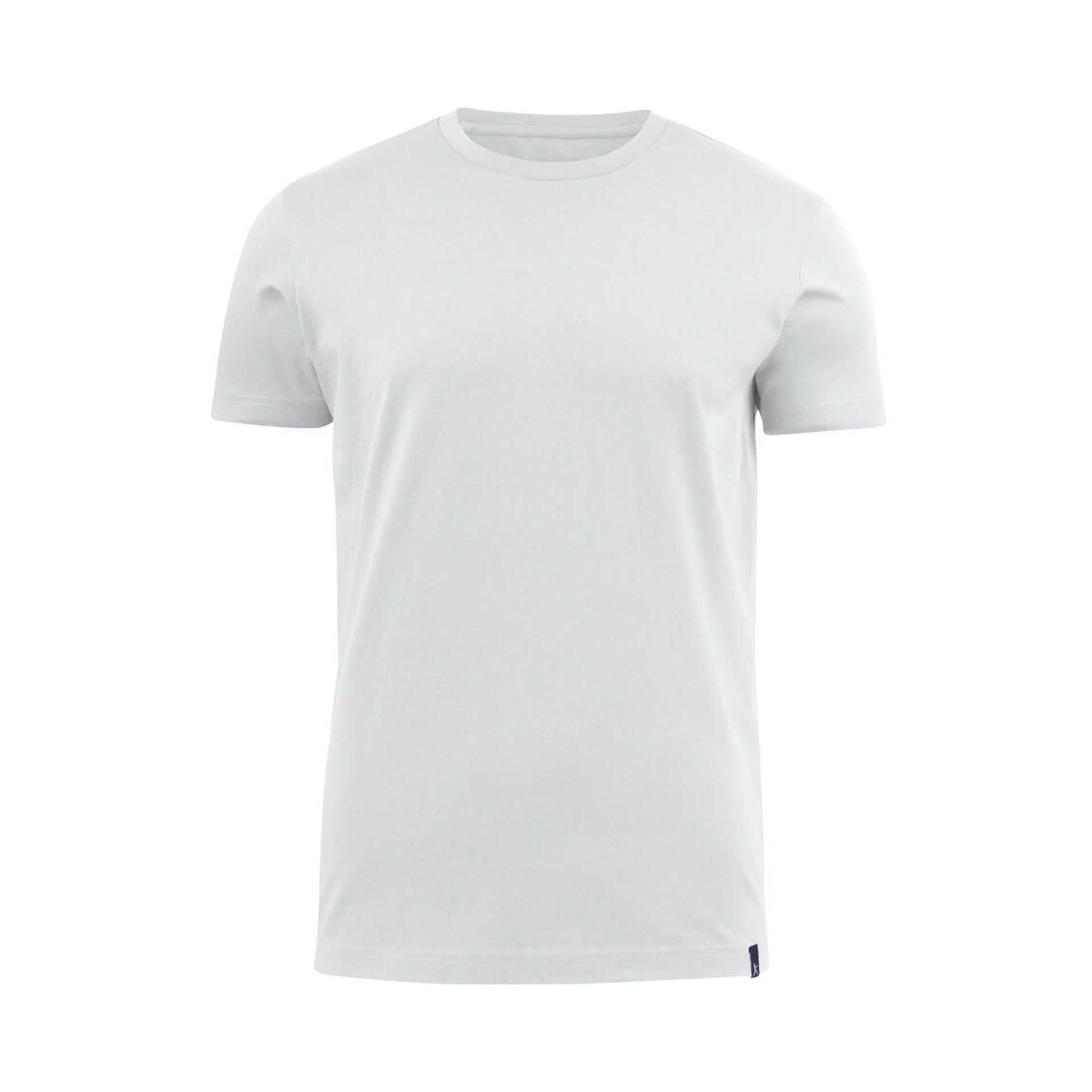 T-Shirt Unisex American U in Weiss mit Rundhals, Vorderansicht