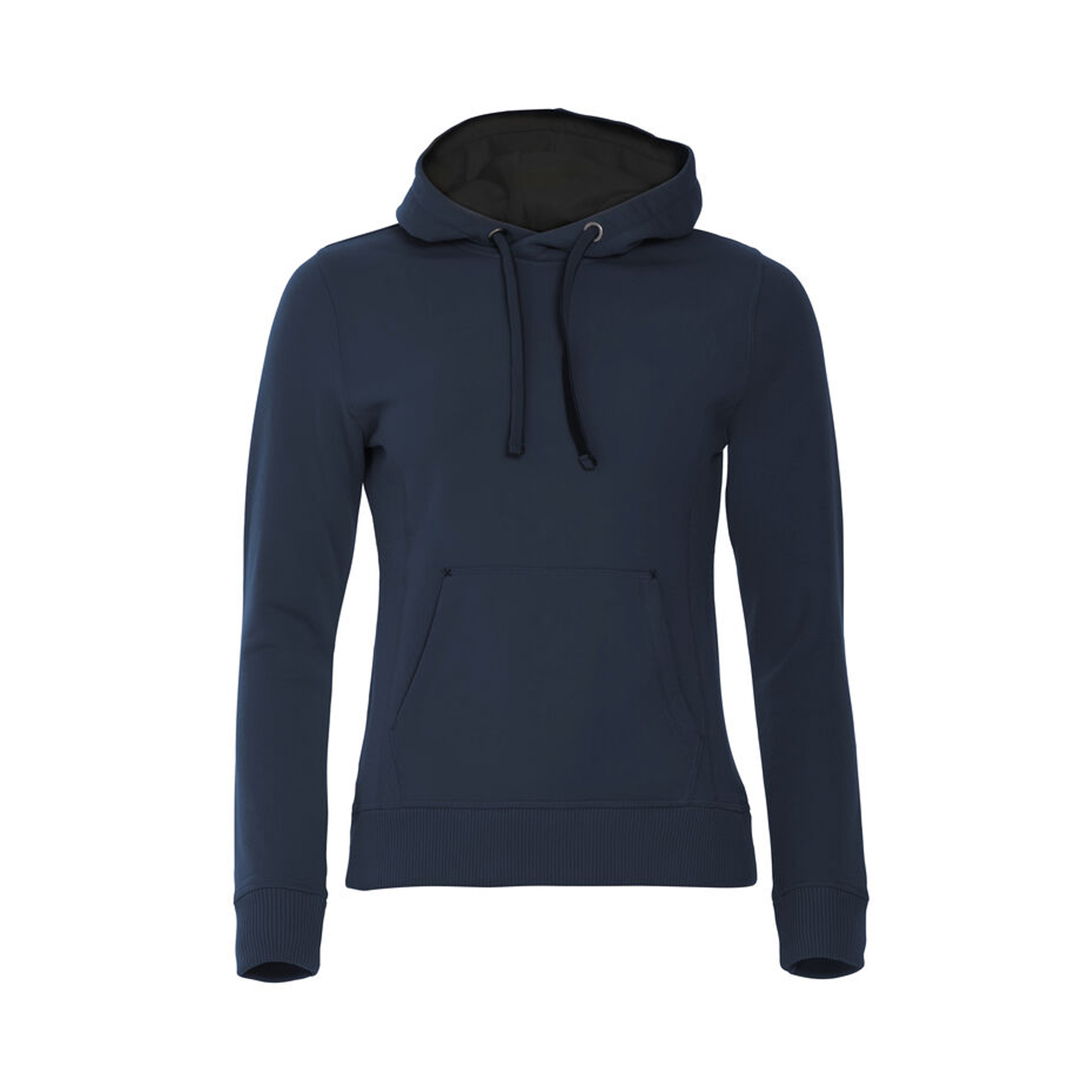 Hoodie Damen Classic Hoody in Dunkelmarine mit Kapuze, Vorderansicht