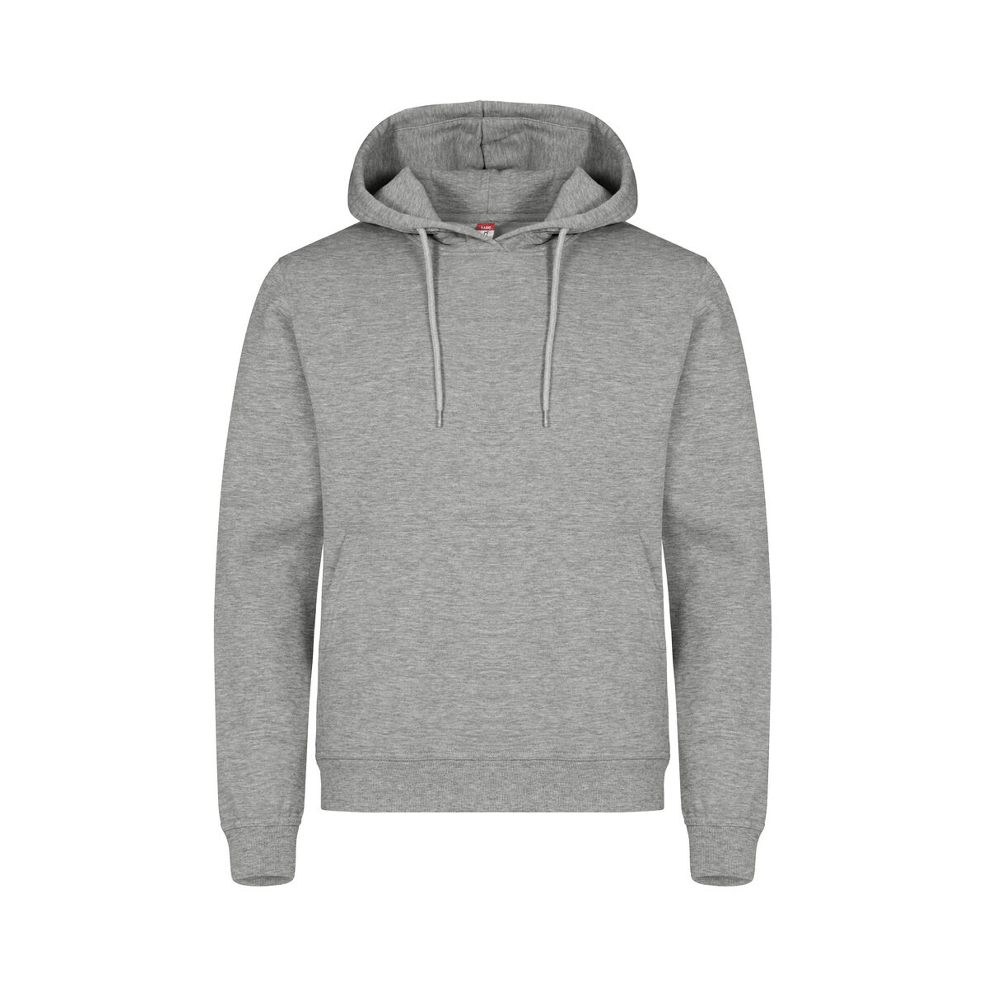 Unisex Hoodie Miami Hoody in Graumeliert mit Kängurutasche, Vorderansicht