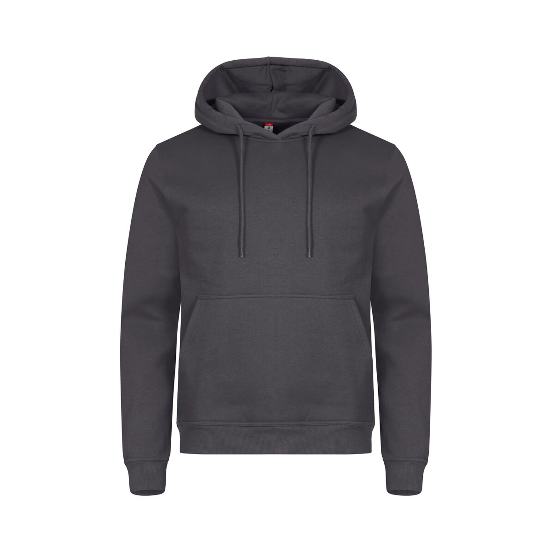 Unisex Hoodie Miami Hoody in Metallgrau mit Kängurutasche, Vorderansicht