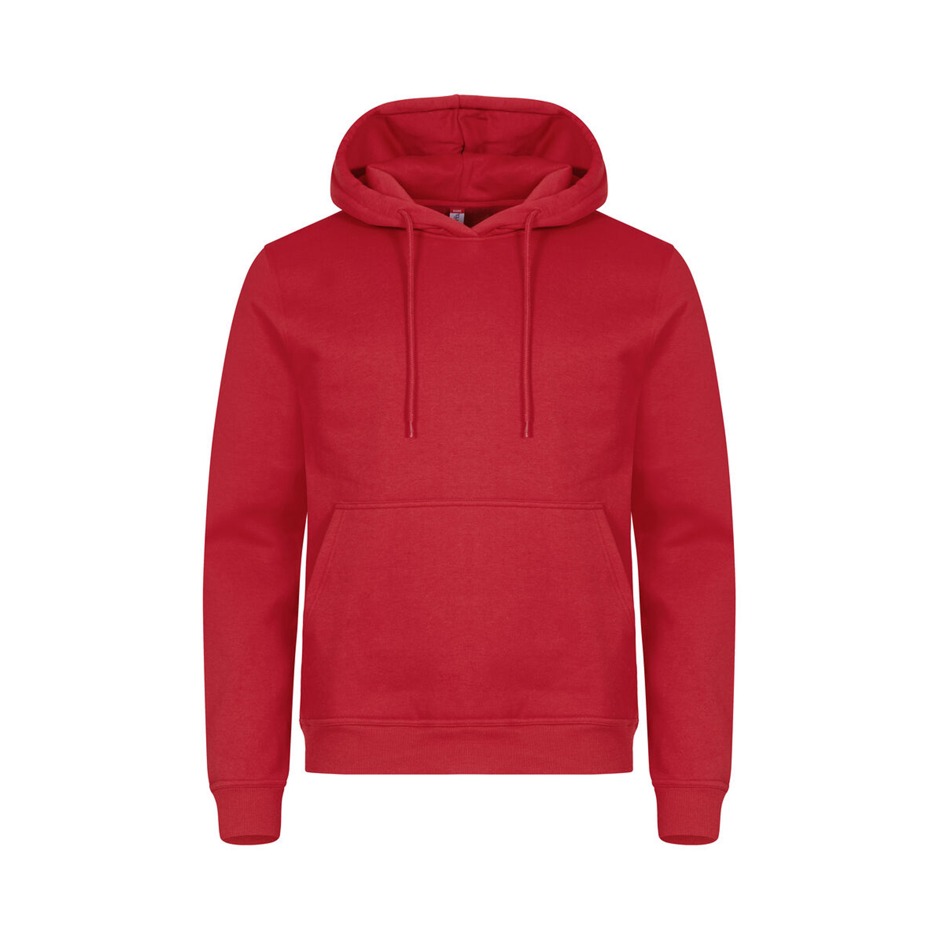 Unisex Hoodie Miami Hoody in Rot mit Kängurutasche, Vorderansicht