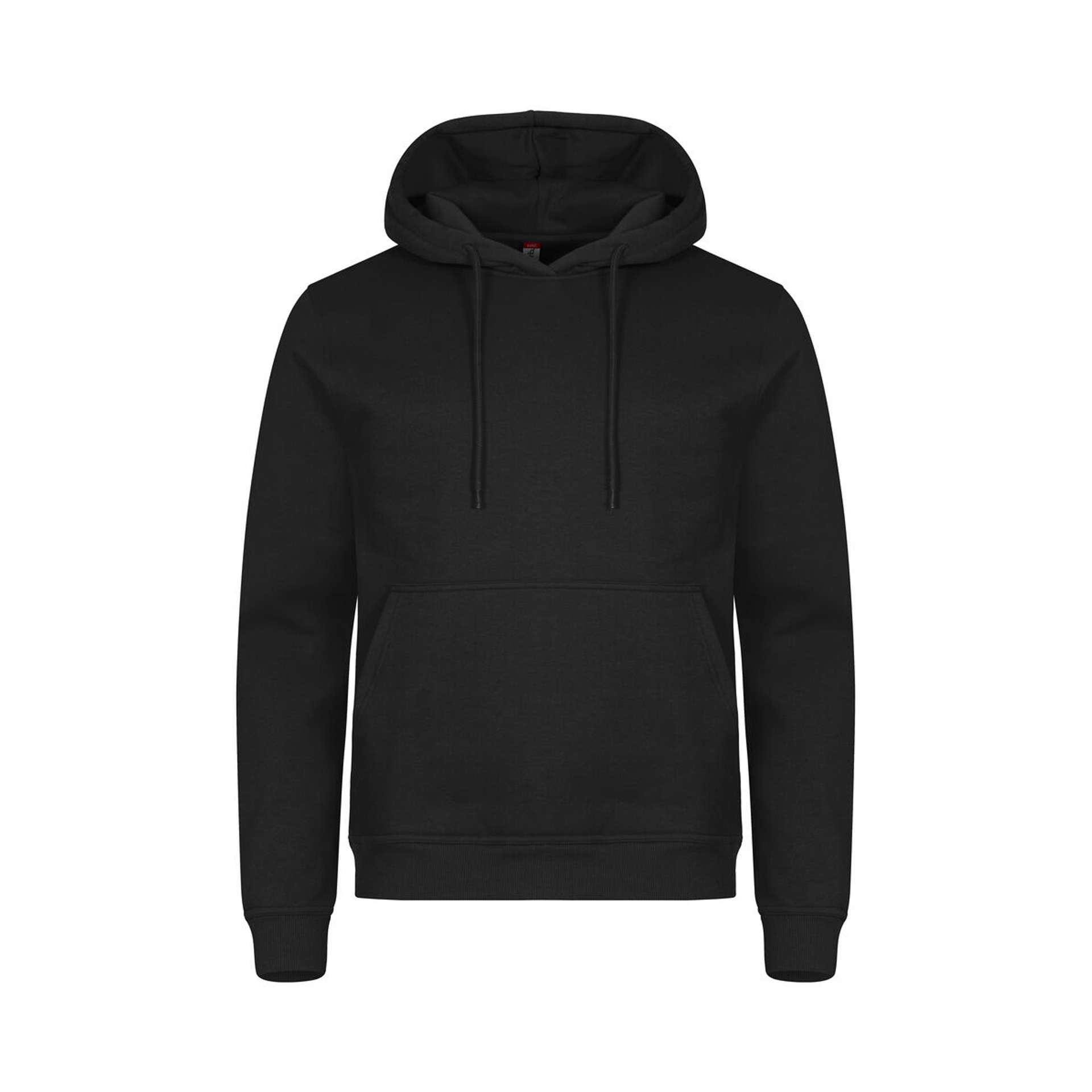 Unisex Hoodie Miami Hoody in Schwarz mit Kängurutasche, Vorderansicht