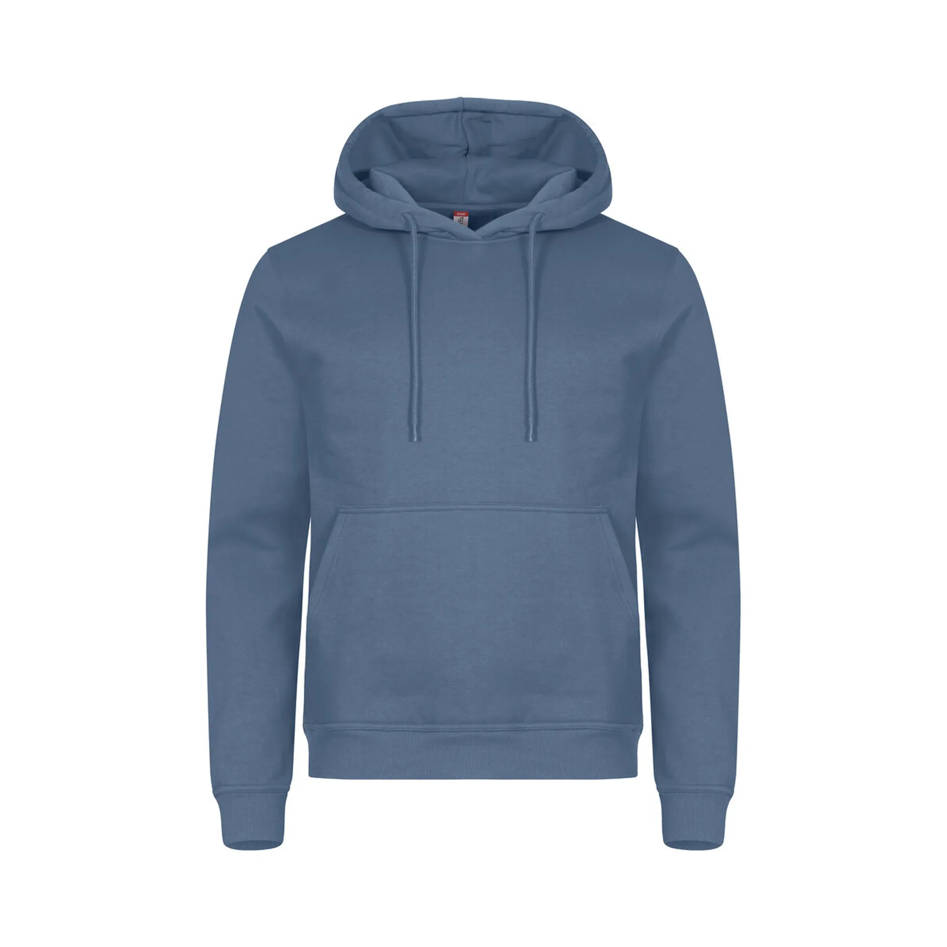 Unisex Hoodie Miami Hoody in Stahlblau mit Kängurutasche, Vorderansicht