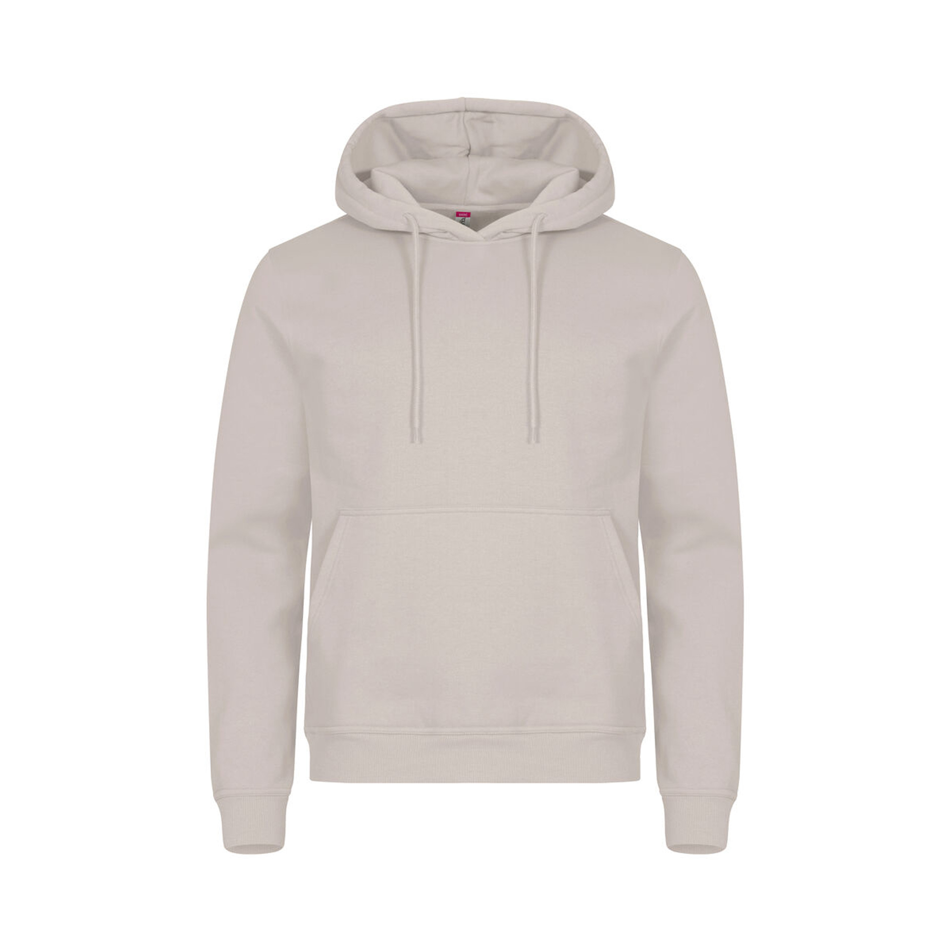 Unisex Hoodie Miami Hoody in Steingrau mit Kängurutasche, Vorderansicht