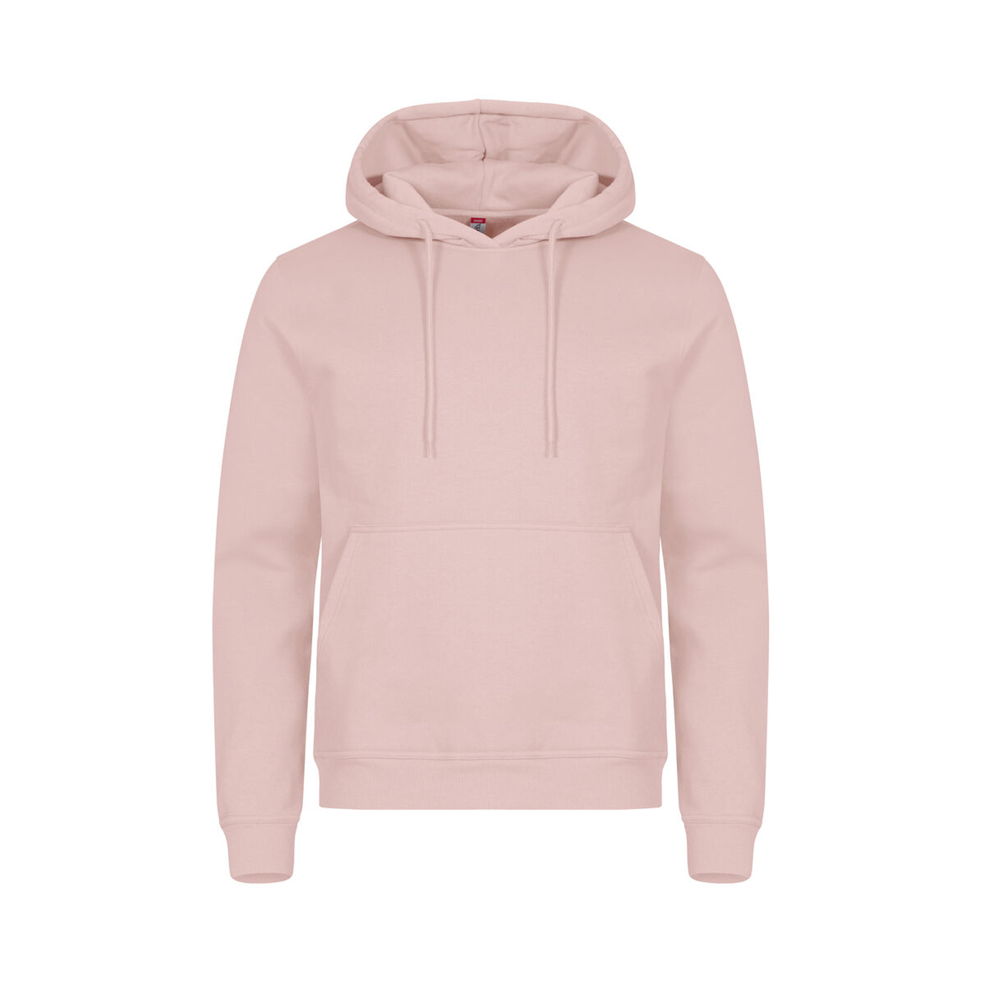 Unisex Hoodie Miami Hoody in Zartrosa mit Kängurutasche, Vorderansicht