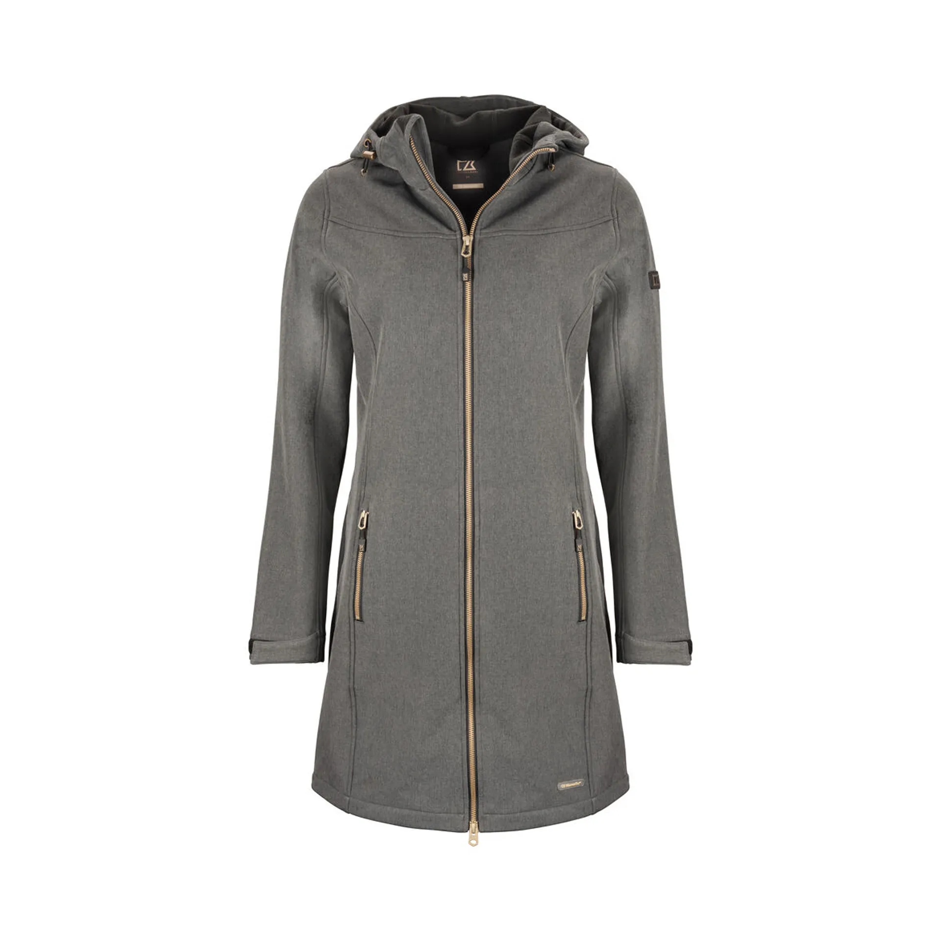 Damen-Softshelljacke Whittier Jacket Ladies in Anthrazitmeliert wasserdicht, Vorderansicht